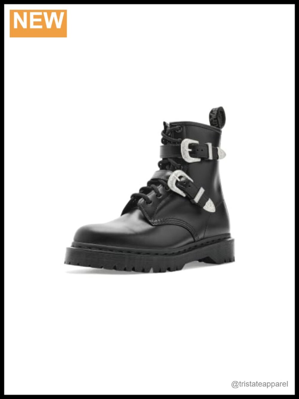 Womens Leather Ankle Combat Boots Lace Up Zip Side Platform